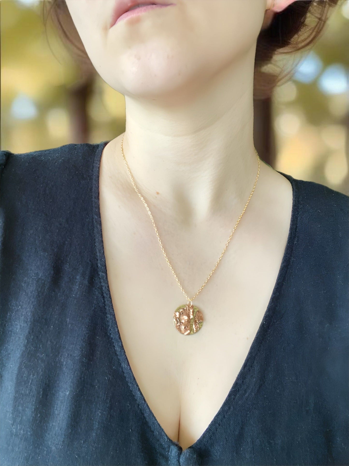 Scribbly Gum Circle Pendant