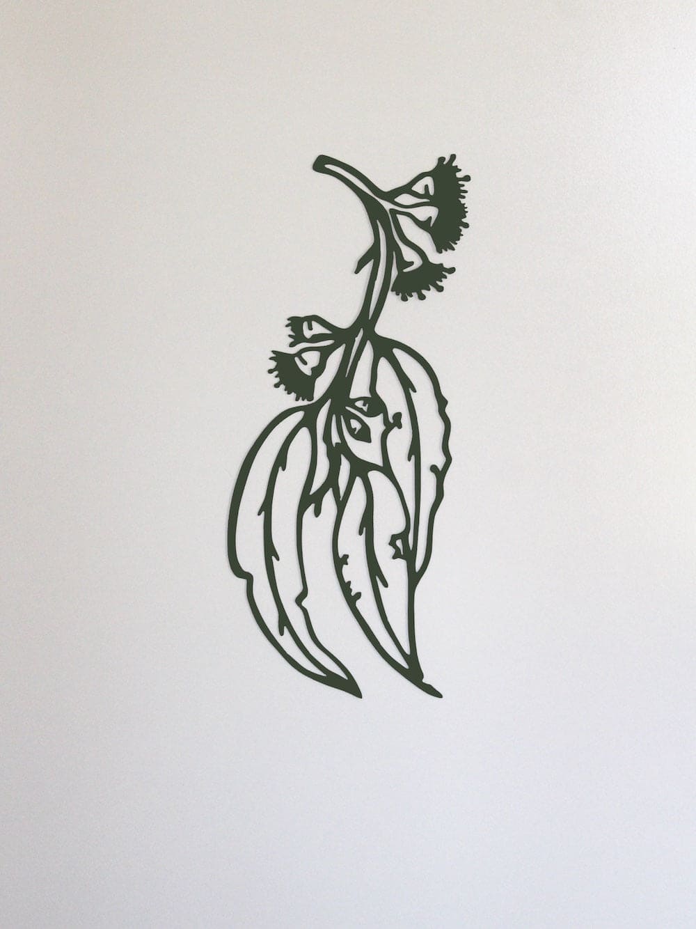 Gum Leaf Branch Metal Wall Art