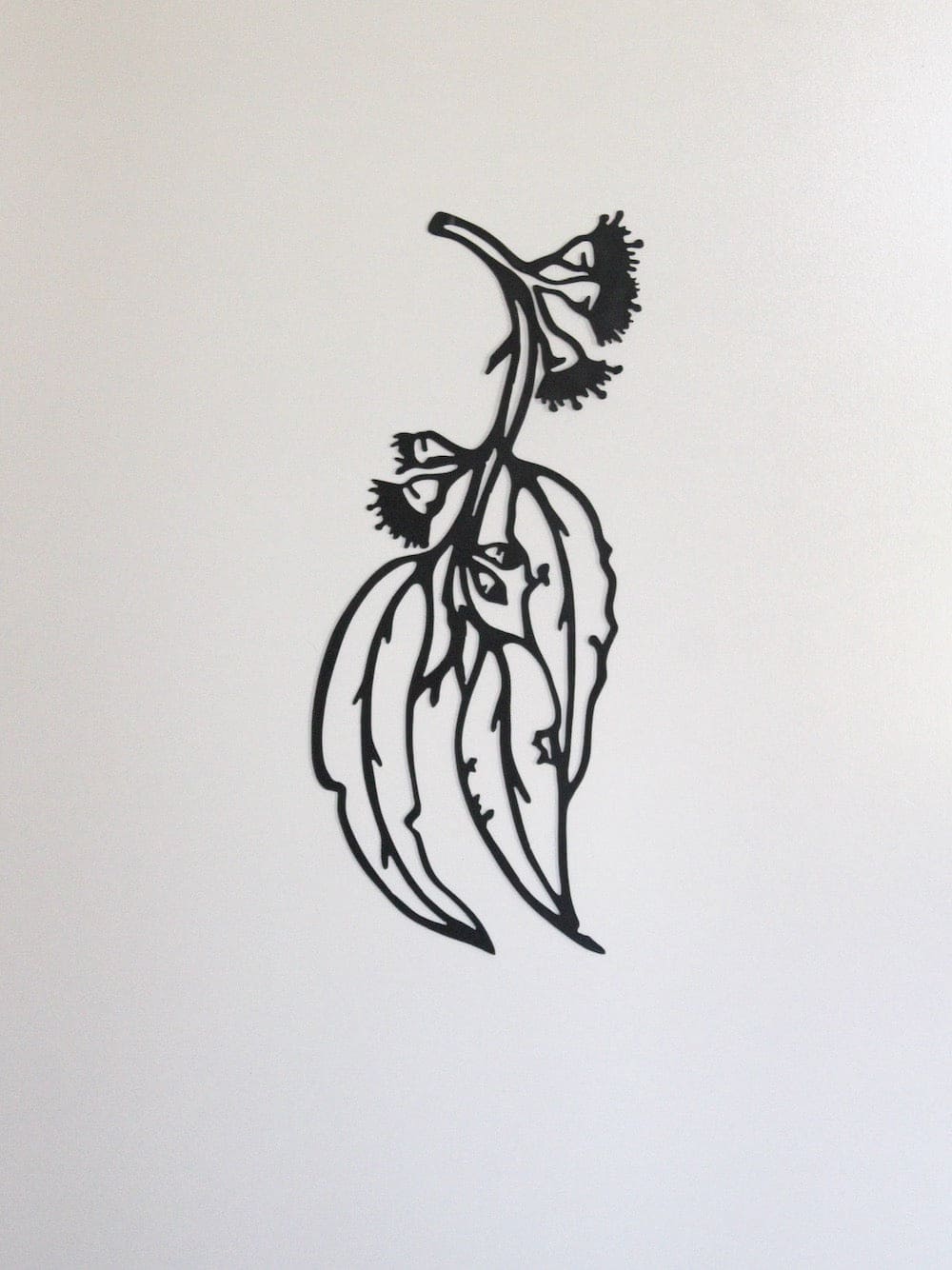 Gum Leaf Branch Metal Wall Art