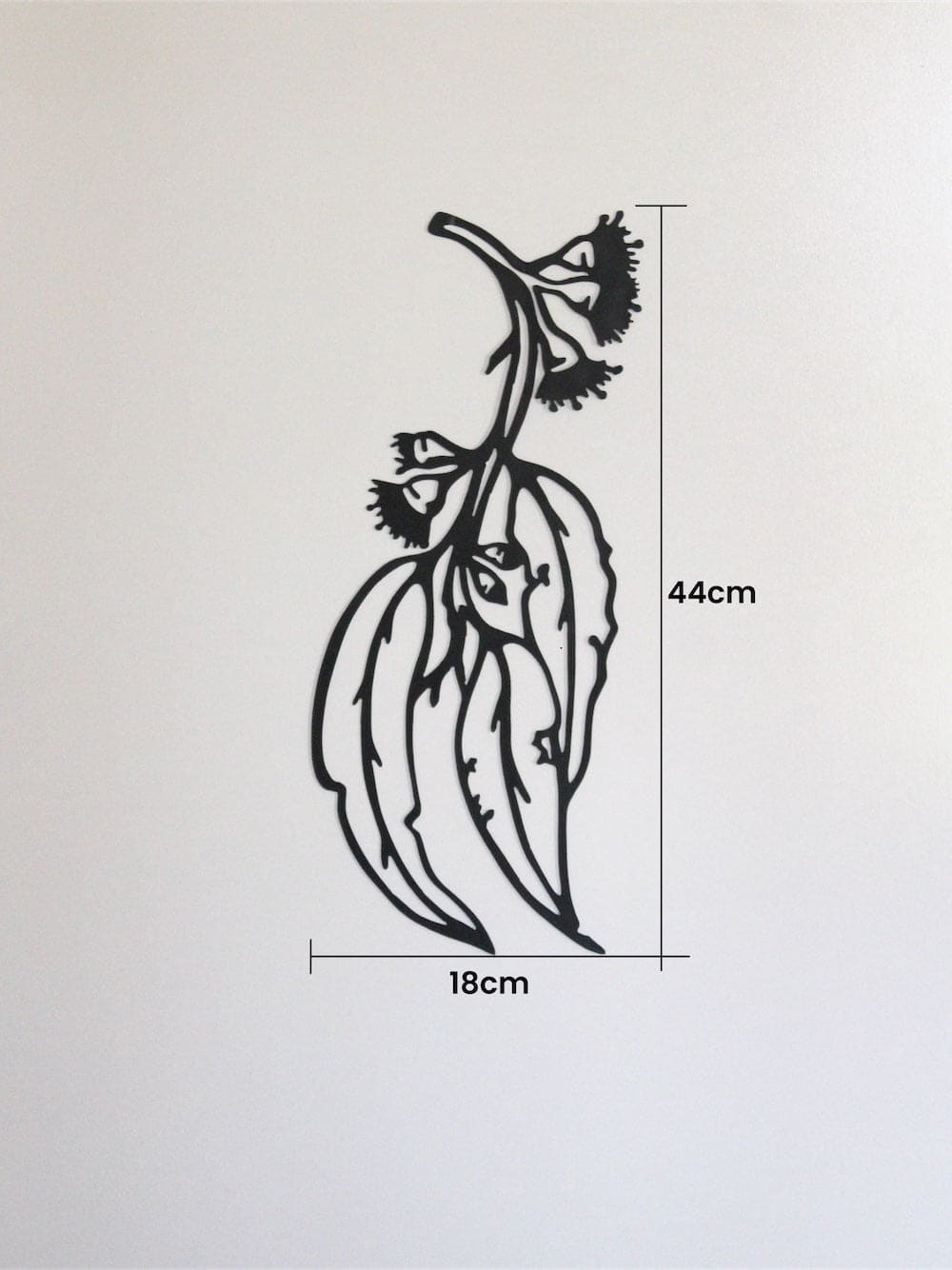 Gum Leaf Branch Metal Wall Art