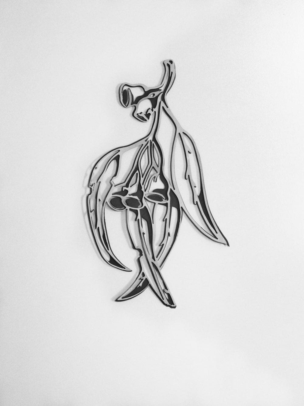 Eucalyptus two tone wall art