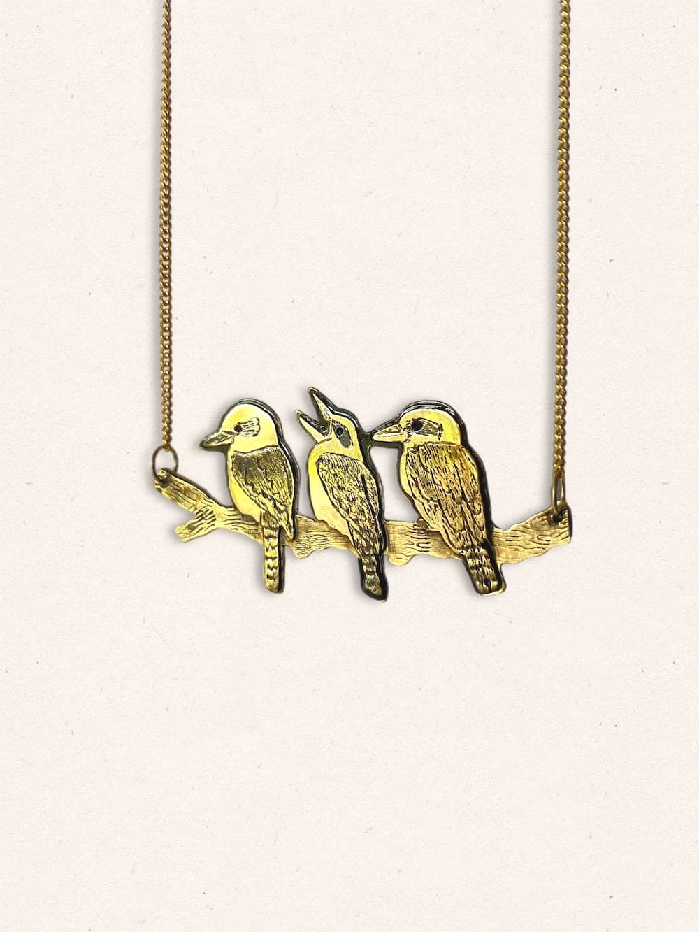 Three kookaburras Pendant Necklace