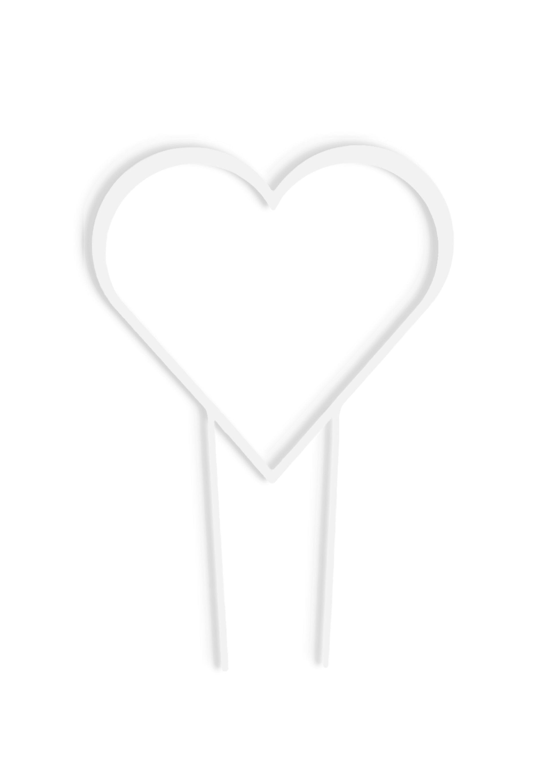 a White coloured heart trellis for plants on a white background