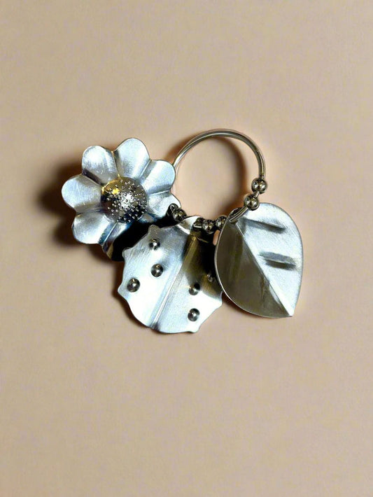 stainless steel metal keys on ring sensory fidget baby montessori toy