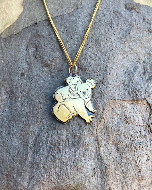 Koala and Joey Pendant Necklace