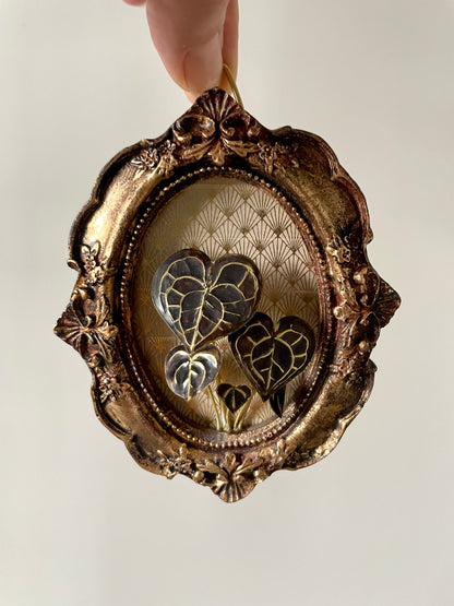 Miniature Brass Anthurium Clarinervium Frame