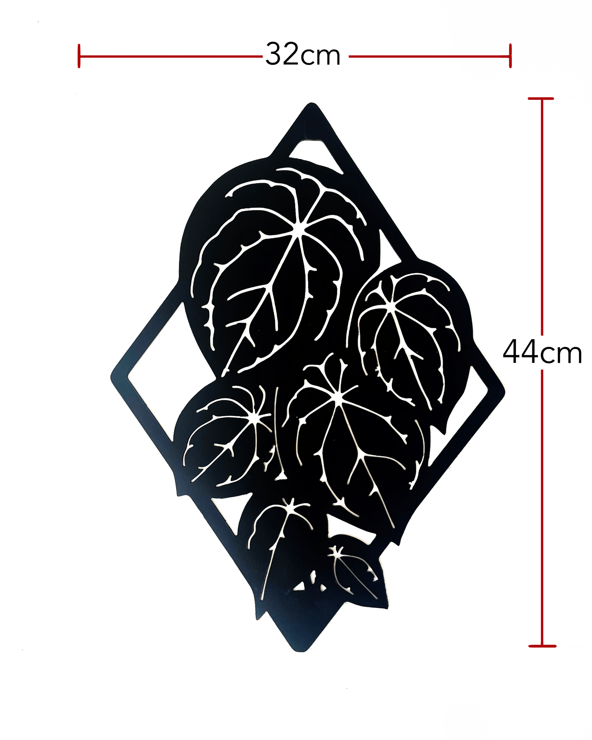 forgetti measurements for anthurium three piece steel metal black wall art silhouette shadow line art design planty gift decor farmhouse greenhouse houseplant jungle iron ivy
